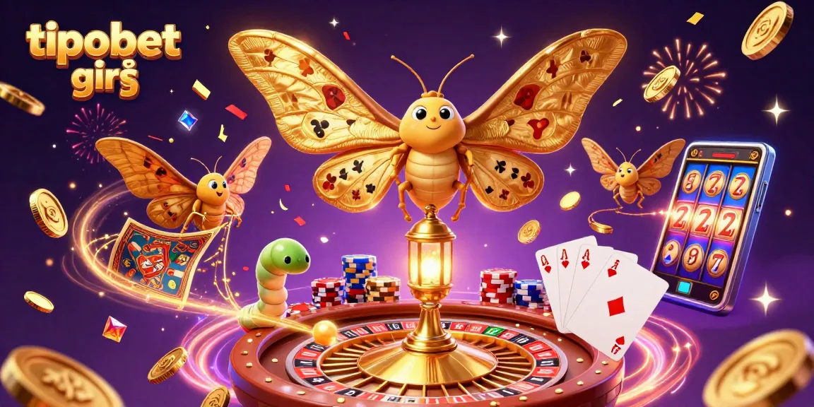 Tipobet giriş için canlı bahis ve casino unsurlarıyla dolu, renkli bir görsel.
