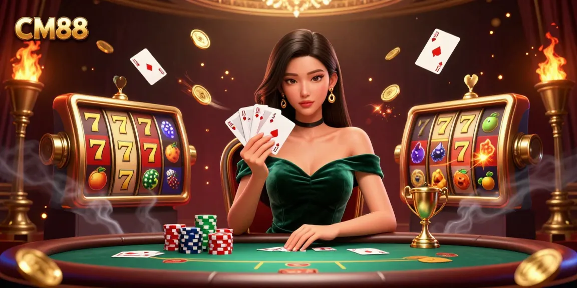 Experience thrilling gameplay at CM88 Casino with an elegant poker scene full of energy and excitement.