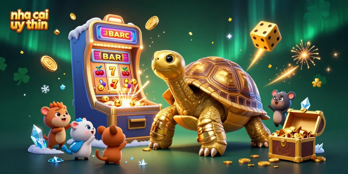 Experience fun at nha cai uy tin with a vibrant 3D illustration featuring exciting casino games.