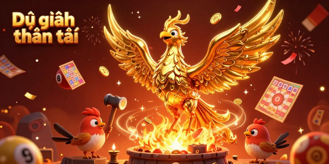Play lottery with luck enhanced through Dự đoán thần tài, showcasing vibrant 3D graphics and dynamic elements.