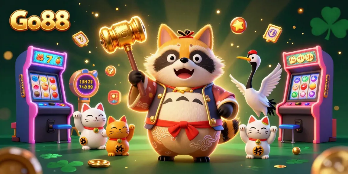 Experience thrilling gameplay at Go88 with vibrant characters and casino elements galore.