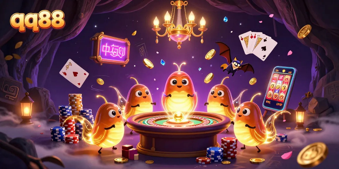 Experience thrilling gameplay with qq88's vibrant online casino environment featuring illuminated glowworms.