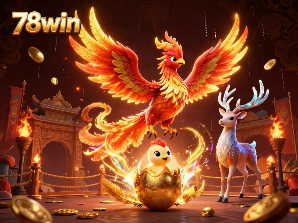 Experience thrilling gaming with 78win's animated casino characters amidst dazzling visuals and rich details.