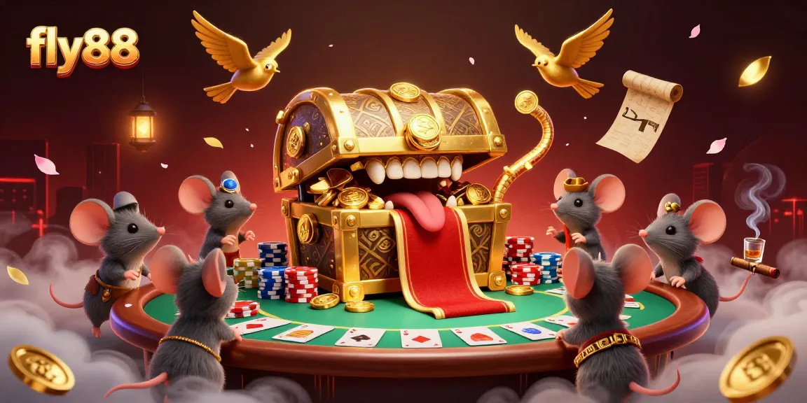 Spin and win at fly88 with a dynamic poker illustration, showcasing thrilling game elements!