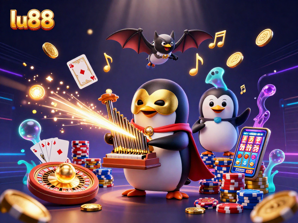 Engage with lu88 and win big while the phantom opera penguin plays coins from the pipe organ.
