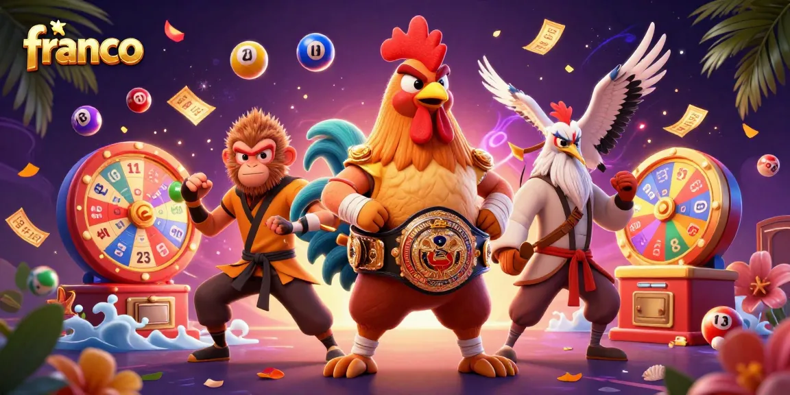 Experience the excitement of gambling with Franco's vibrant casino-themed illustration.