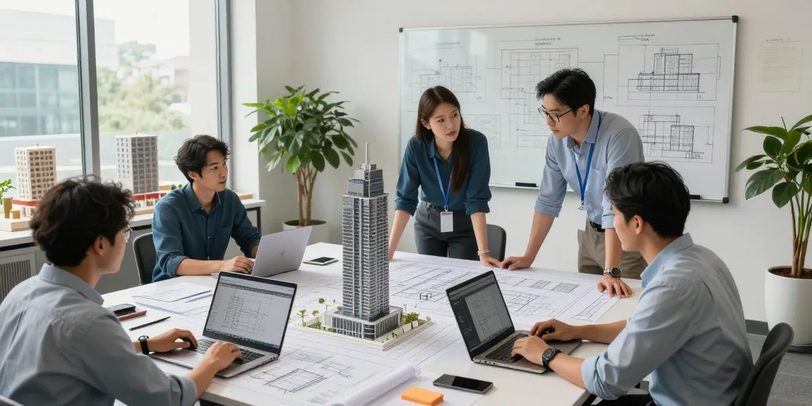 Structural Engineering Consultant Canada team collaborating on innovative designs in a vibrant office environment.