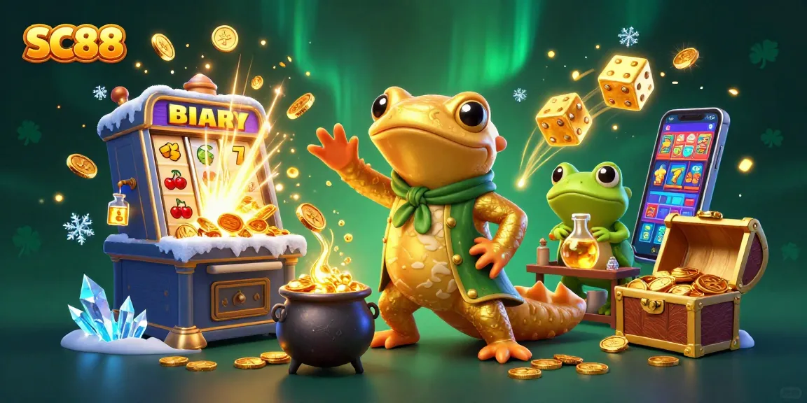 Spin and win at SC88 with our enchanting golden salamander alchemist and slot machine chaos!