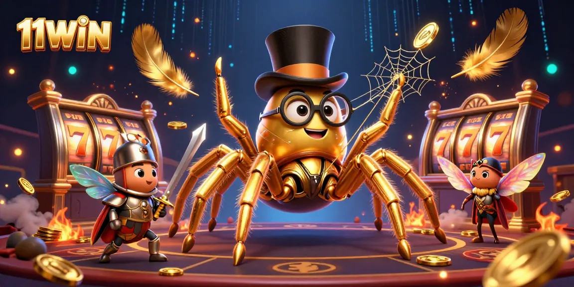 Experience the thrill of 11WIN as a golden tarantula weaves a web of fortune!