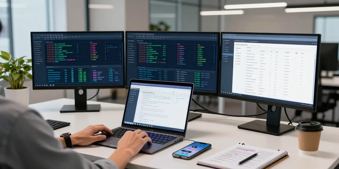 Crypto recovery workspace showing advanced blockchain analysis tools, expert at desk managing cryptocurrency forensic investigations, secure trading environment.