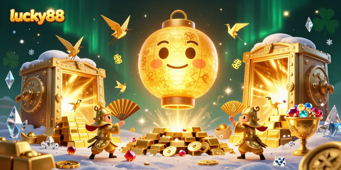 Spin the reels for lucky88 wins in this vibrant 3D casino illustration.