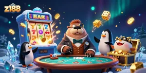 Experience thrilling poker action at z188 with a dynamic underwater casino scene featuring exciting game elements.