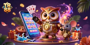 Experience thrilling gameplay at TR 88 with a vibrant 3D casino scene showcasing adventure and excitement in every spin.