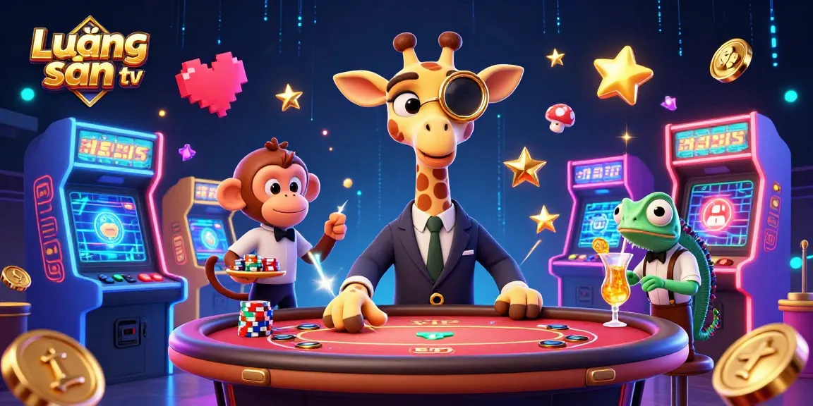 Lương sơn tv brings excitement to betting with a vibrant 3D casino illustration packed with gambling elements.