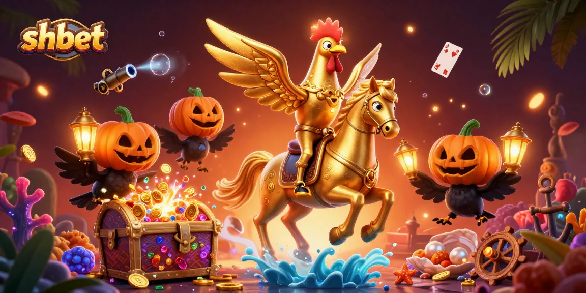 Unleash winning moments with shbet in a vibrant casino adventure featuring golden roosters and treasure.