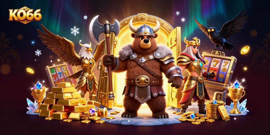 Experience thrilling gaming at KO66 with captivating visuals of casino elements.
