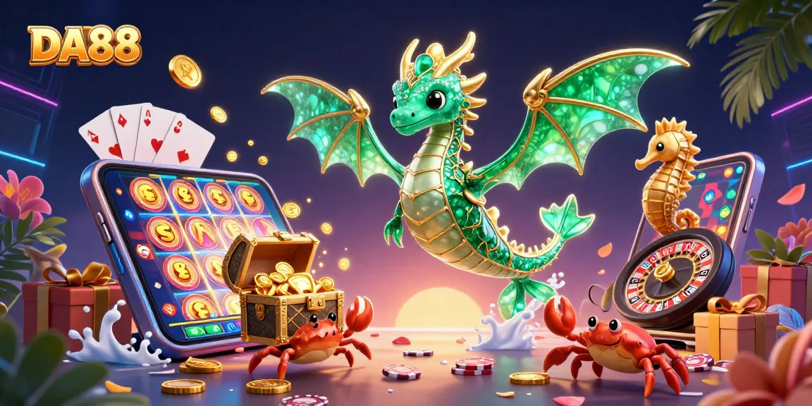 Engage with DA88's thrilling slot experience featuring enchanting sea creatures and vibrant gaming elements.