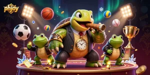 Experience thrilling moments with phjoy’s animated casino scene featuring unique characters and vibrant gameplay.