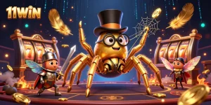 Experience the thrill of 11WIN as a golden tarantula weaves a web of fortune!